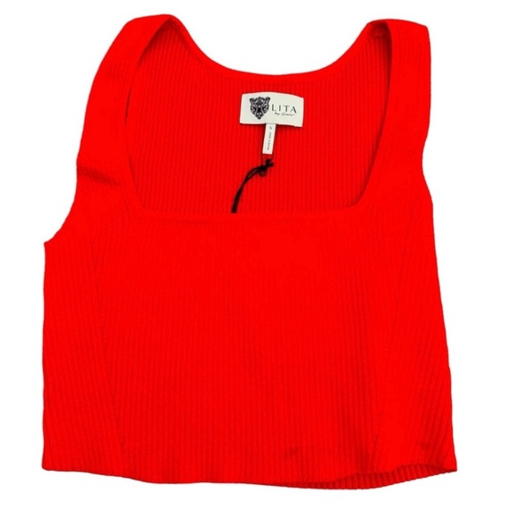 BNWT Revolve brand LITA by Ciara True Rib Crop Top various sizes MSRP $48 - Picture 2 of 7